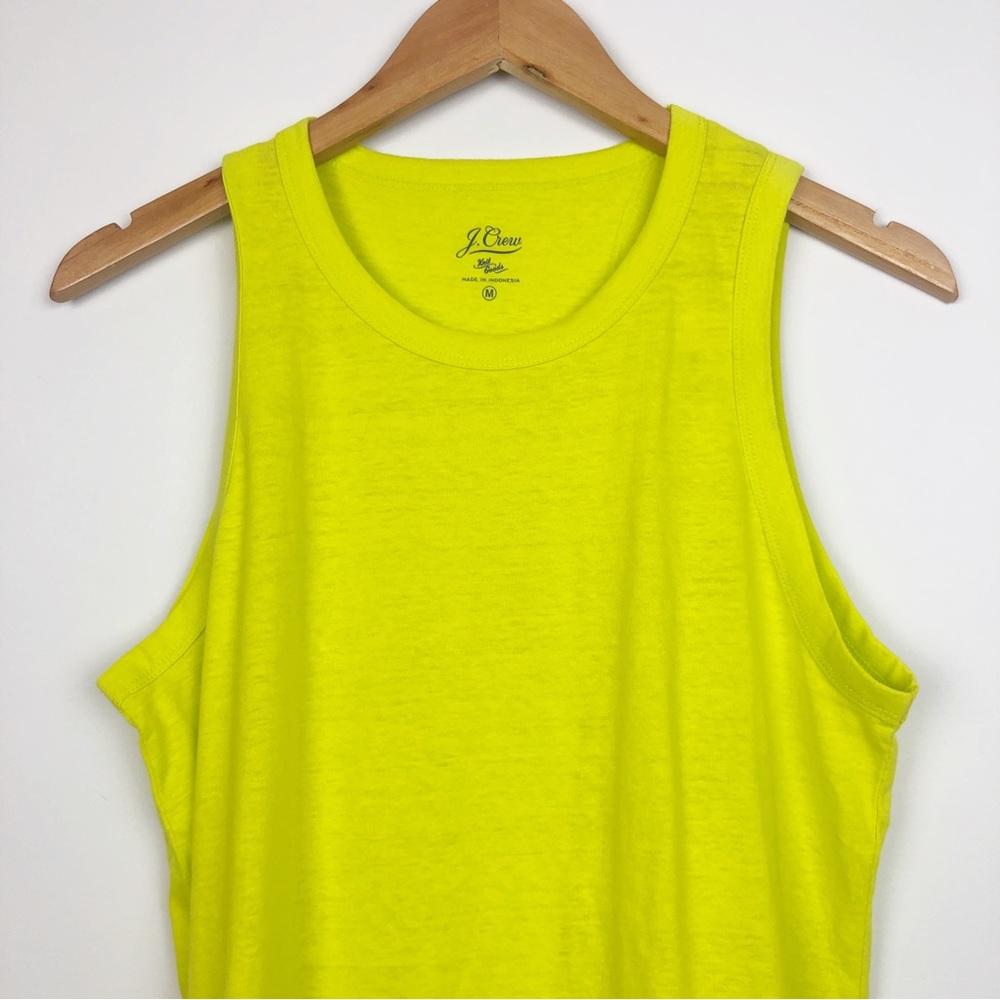 J. Crew Yellow Tie Bank Tank Top Size M - Picture 11 of 12